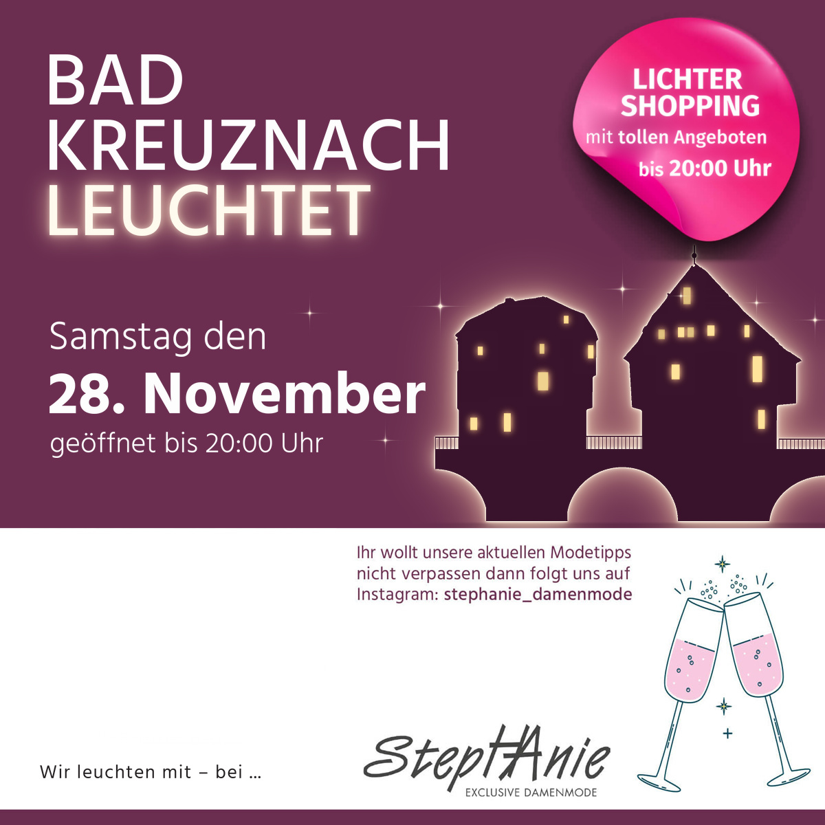 28.11.2026 Bad Kreuznach Leuchtet – Stephanie Damenmode Bad Kreuznach